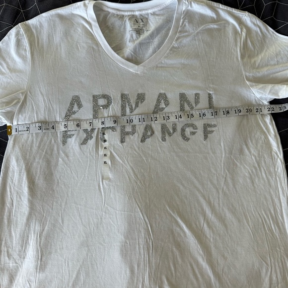 Men's Basic Logo Armani exchange V Neck T shirt sz XL - Picture 7 of 8